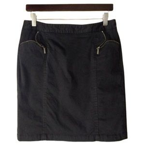 Anne Klein Black Straight Stretch Pencil Skirt